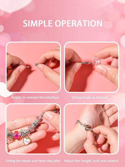 Girls Mermaid Bracelets DIY Set 68 Pieces