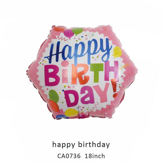 18inch Happy Birthday Balloon MOQ 50pcs Batch 6