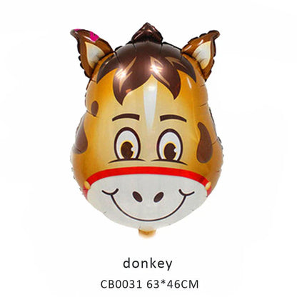 Animal Head Foil Balloon MOQ 50pcs