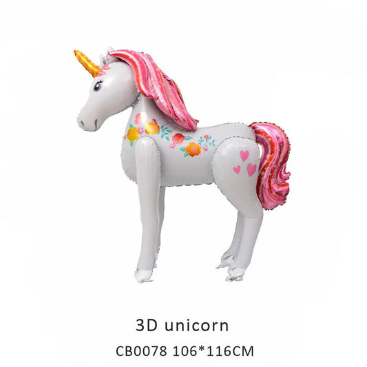 3D Unicorn Foil Balloon MOQ 50pcs