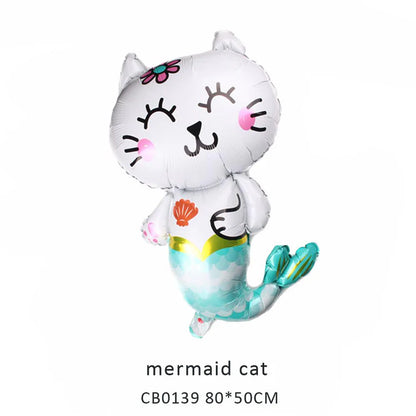 Mermaid Cat/Rabbit Foil Balloon MOQ 50pcs
