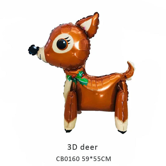 3D Deer Foil Balloon MOQ 50pcs