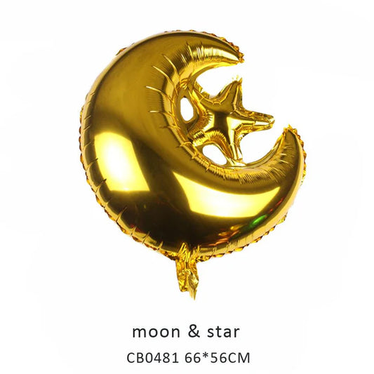 Moon&Star Foil Balloon MOQ 50pcs