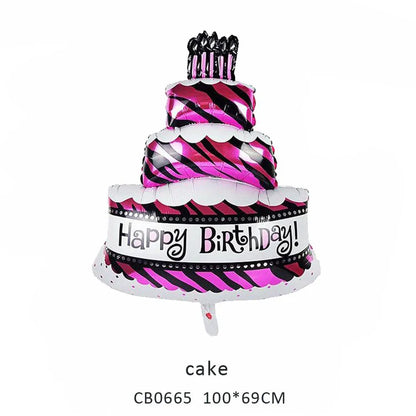 Happy Birthday Cake Foil Balloon MOQ 50pcs