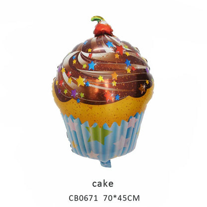 Happy Birthday Cupcake Foil Balloon MOQ 50pcs