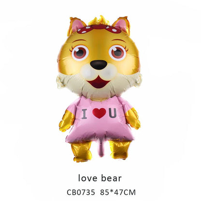 Orange Love Bear Foil Balloon MOQ 50pcs