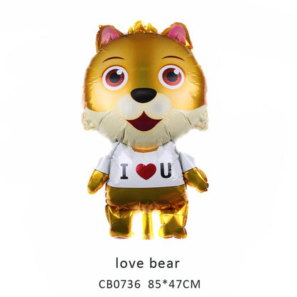Orange Love Bear Foil Balloon MOQ 50pcs