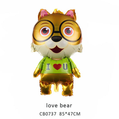 Orange Love Bear Foil Balloon MOQ 50pcs