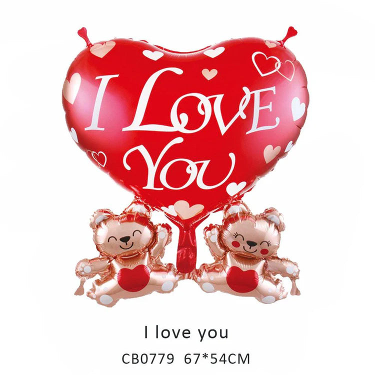 I Love You Foil Balloon MOQ 50pcs