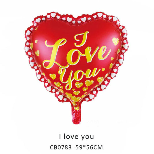 I Love You Red Heart Foil Balloon MOQ 50pcs