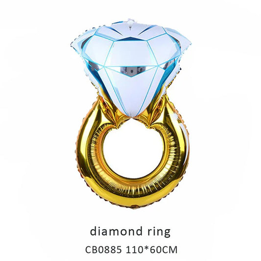 Diamond Ring Foil Balloon MOQ 50pcs