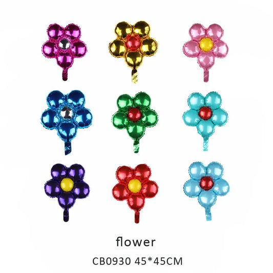 Colorful Flower Foil Balloon MOQ 50pcs